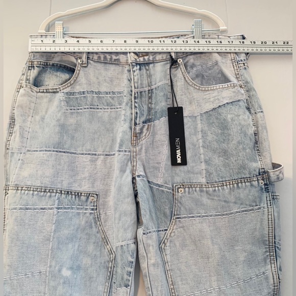 NOVA Mens Jeans Sz 38 Light Blue Wash Verdugo Carpenter Flare, 8 Pockets 1 Loop - Picture 12 of 16